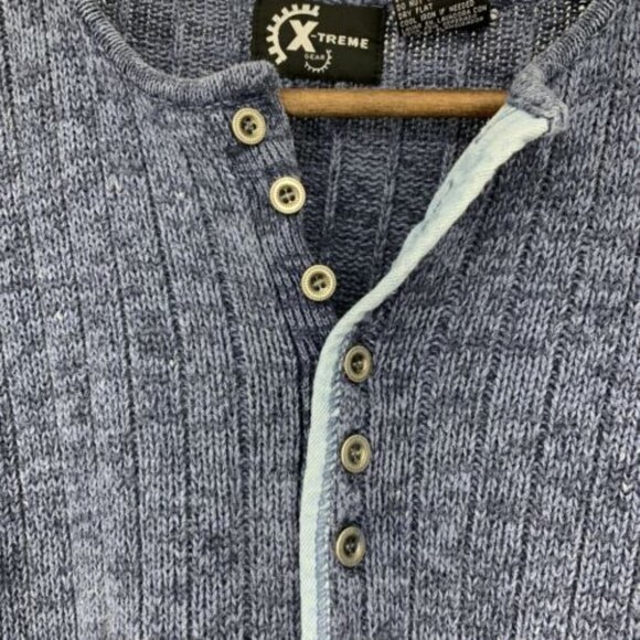 X-treme gear 6 Button Henley Long Sleeve Sweater - Picture 2 of 7